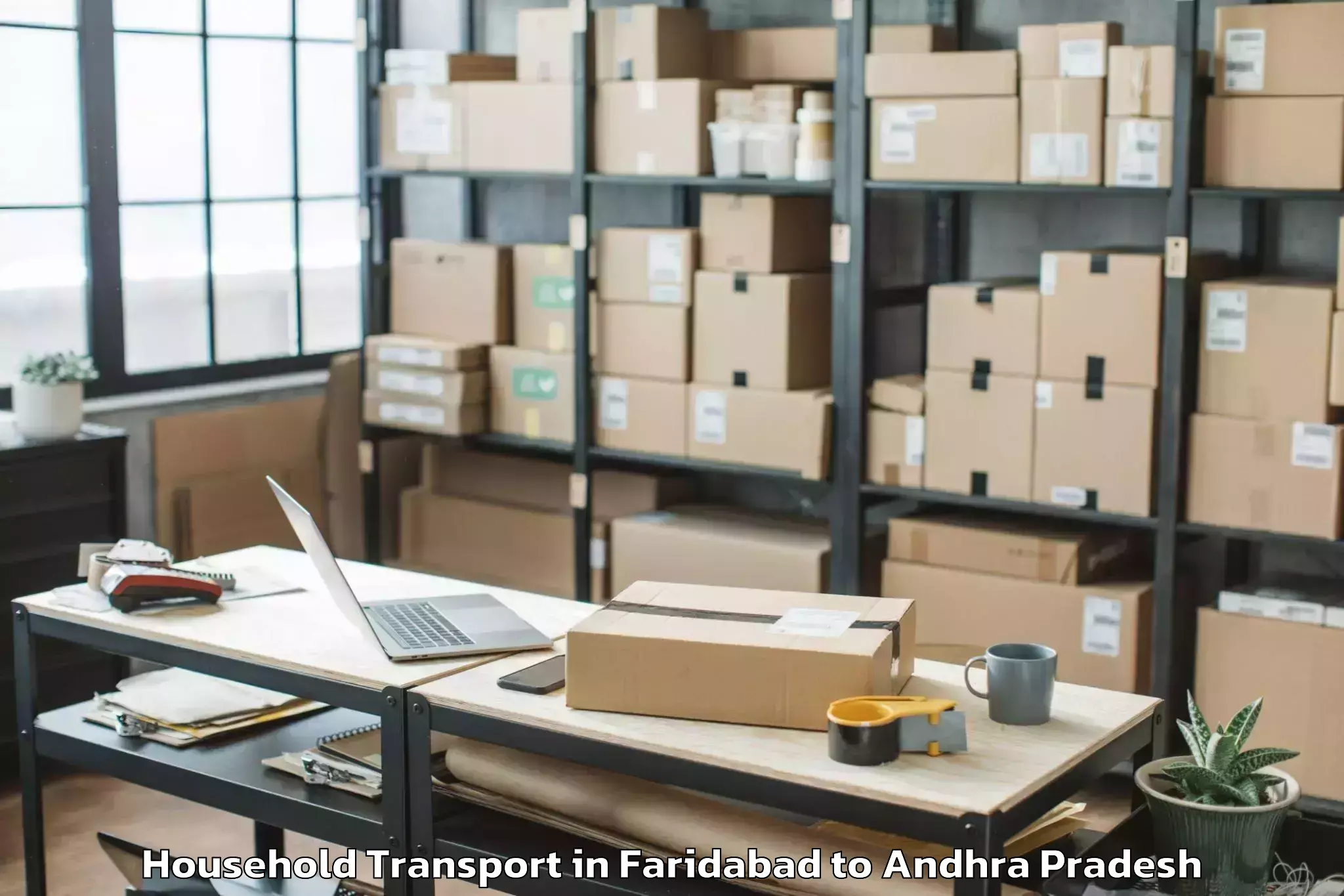 Reliable Faridabad to Krosuru Household Transport